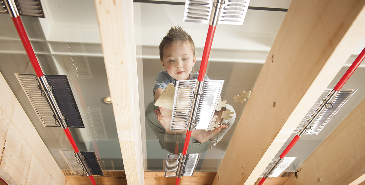 Ultra-Fin installation between joists